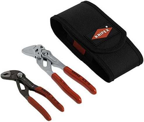 Knipex Tools 00 20 72 V01 Mini alicate na bolsa de cinto, vermelho, 2 peças