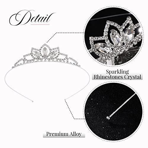Yean Silver Crystal Tiara Crowns Girls Princesa Coroa Coroas de Aniversário Tiaras Tiaras para festa e mulheres