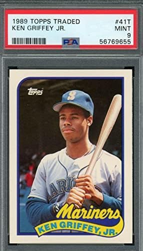 Ken Griffey Jr 1989 Topps trocou cartão de estreia de beisebol RC 41T PSA 9 - Baseball Slabbed Rookie Cards