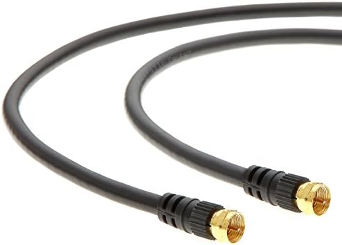 InstallerParts Cabo coaxial Conectores masculinos do tipo F RG6 - Gold Plated - Série profissional - Compatível com HDTV, VHS,
