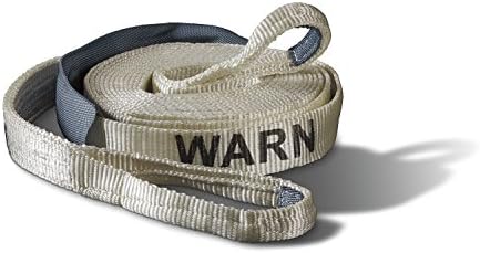 Warn 88924 Nylon Webbing Premium Recovery Strap, Capacidade de 10,8 toneladas, 3 Largura x 30 'Comprimento, branco