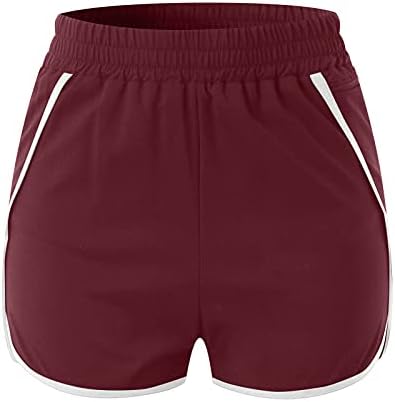 Shorts de cintura elástica de shorts altos shorts shorts de ginástica para mulheres embalagem de troca de exercícios de levantamento