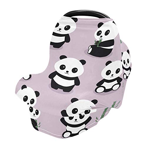 Covers de assento de carro para bebês pandas - capa de carrinho de compras do dossel de carrinho, dossel de banco