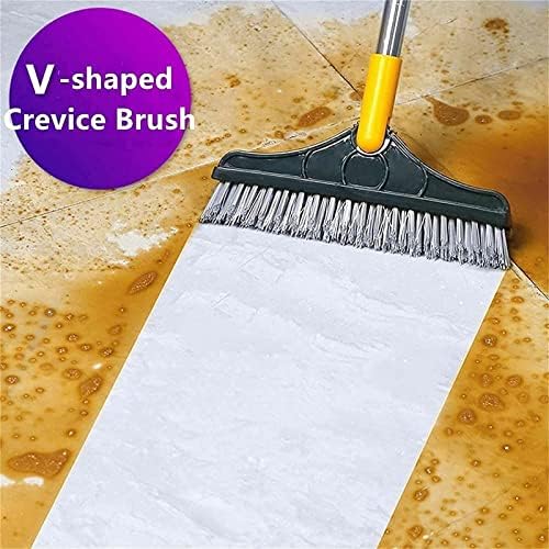 Escova de limpeza de piso ttbdbfh com pincel de limpeza de piso de alça comprida com rodo de limpeza ajustável em forma de V pincel