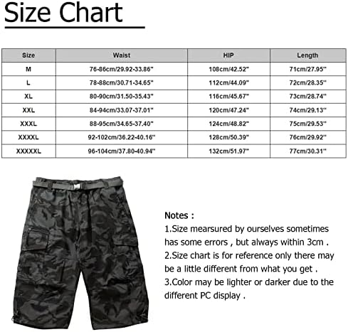 Ymosrh masculino de carga masculina calça de trabalho de verão curta calça casual calça de moletom