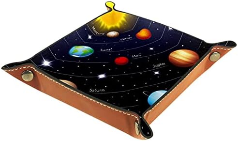 Lyetny Universe Planet Storage Box de cabeceira bandeja de desktop alteração de carteira de caixa de moeda de caixa de moeda de caixa de armazenamento