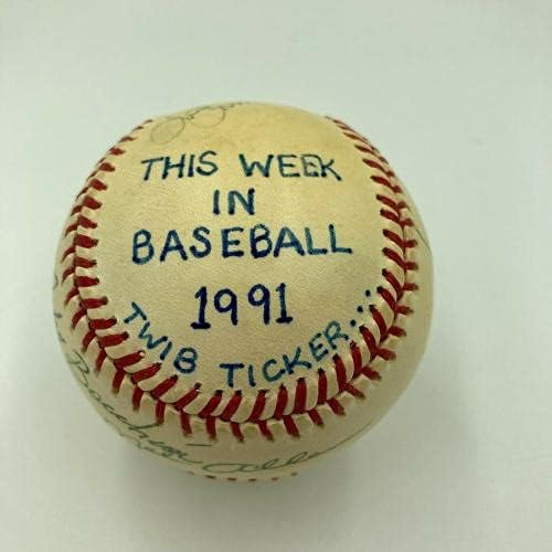 Esta semana na equipe de transmissão de beisebol assinou 1991 All Star Game Baseball JSA COA - Bolalls autografados