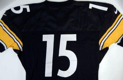 1997 Pittsburgh Steelers 15 Jogo emitido Black Jersey 48 DP21207 - Jerseys usados ​​na NFL não assinada