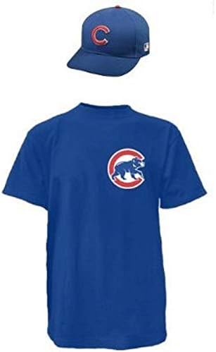 Majestic Chicago Cubs Combo Cap & Jersey licenciou réplica e tee