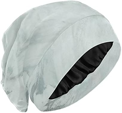 Skull Cap boné de gorro de tampa do sono para gorros de capuz para mulheres em mármore abstrato listrado boné de dormir chapéu