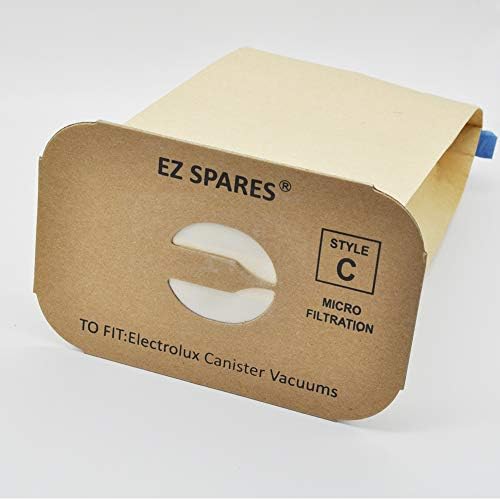 EZ Spares 26pcs substituições para sacos de pó de vácuo de gabinetes Electrolux, bolsas de pó de papel, mais ecológicas