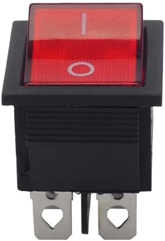 Elecal 3A250V KCD11-101 Chave de balanço de botão vermelho de 2 pinos, interruptor de push de push 10 pcs/lote