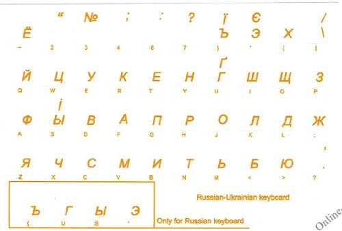 Adesivos de teclado transparentes ucranianos-russos