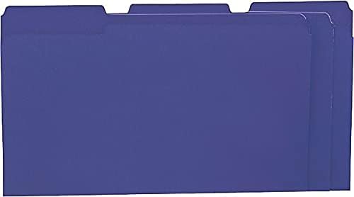 Pastas de arquivo Universal 10525, 1/3 de corte de uma guia superior, legal, violeta/luz violeta, 100/caixa