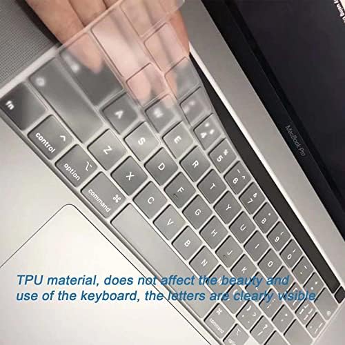 Tampa de teclado transparente para TPU para 2022 MacBook Pro 13 M2 Chip / M1 Chip / MacBook Pro 16, Modelo A2338 A2289 A2251