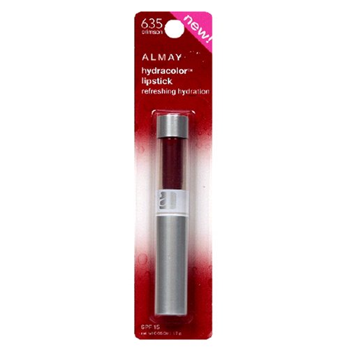 Almay Hydracolor Lipstick, SPF 15, Crimson 635, 0,06 onça