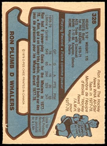 1979 O-Pee-Chee # 328 Ron Plumb Whalers NM Whalers