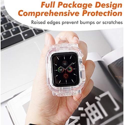 Vendedor ygl clear band para Apple Watch 38mm 40mm, correia transparente para Apple Watch compatível com iwatch SE654321