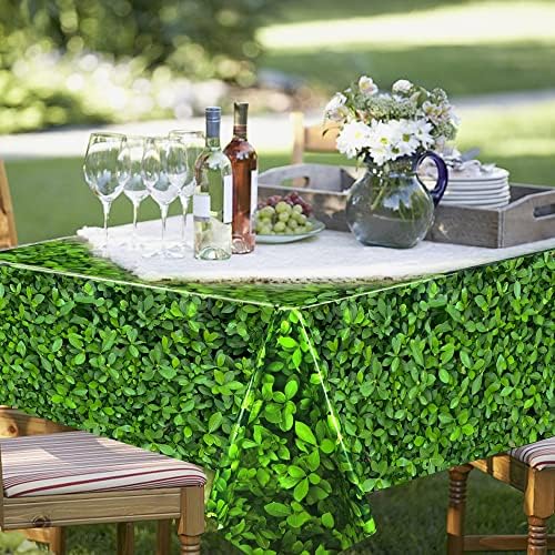 Augureen 4 peças folhas verdes Tolera de mesa Greante de mesa Tabela de festas Treça descartável folhas de mesa para
