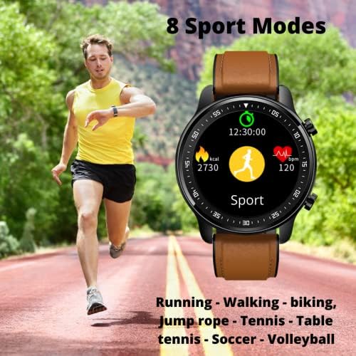 SPOREX S2 Bluetooth Music Smart Watch for Android Phones e iPhone Compatível, rastreador de fitness, monitor de frequência cardíaca