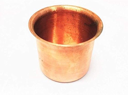 Devdeep Copper Puja Thali Set com impressão de Aum ॐ & Gayatri Mantra.