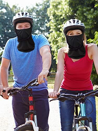 6 peças Proteção solar UV Bandana de resfriamento Balaclava cobre o rosto de pescoço de cachecol de garganta de pescoço Capuz de ciclismo