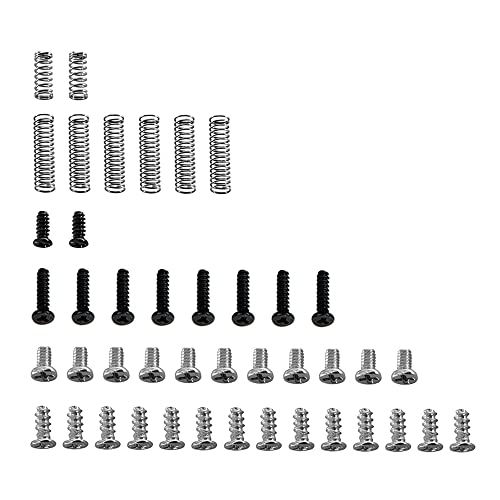 Conjunto de parafusos completos com substituição da mola para o interruptor Nintendo para os parafusos do controlador de Joy-Con de esquerda e direita