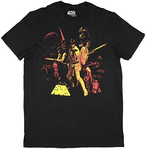 Camisa masculina de Star Wars Men dos personagens de filme clássico T-shirt imprimir calor