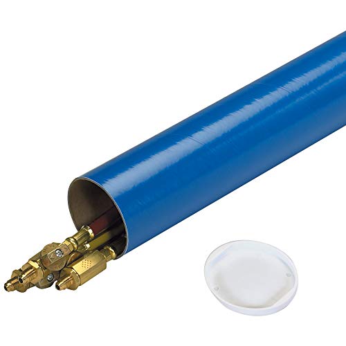 Caixa USA Blue Mailing Tubes com tampas, 2 polegadas x 6 polegadas, pacote de 50, para remessa, armazenamento, correspondência
