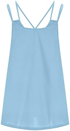 Colete de verão feminino Moda de cor sólida colorido em v tiras duplas confortáveis ​​blusas de blusa sem mangas soltas tops