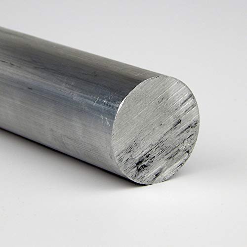 6061 bar redonda de alumínio, acabamento não polido, extrudado, temperatura T6511, ASTM B221, 5 Diâmetro, 24 de comprimento,