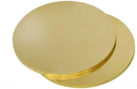 Yuesfz placa de latão placa de latão redonda de metal estampagem em branco redonda sem orifícios para espessura de pingente 2,5