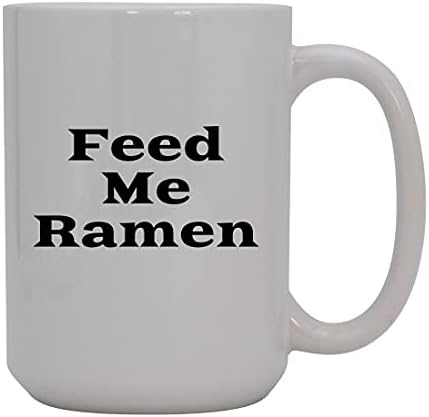 Presentes Knick Knack Feed Me Ramen - Caneca de café branca de 15 onças