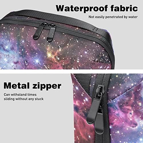 Bolsa de maquiagem de viagem sacos de maquiagem de bolsa de higieness à prova d'água para mulheres e meninas, universo nebulosa galáxia