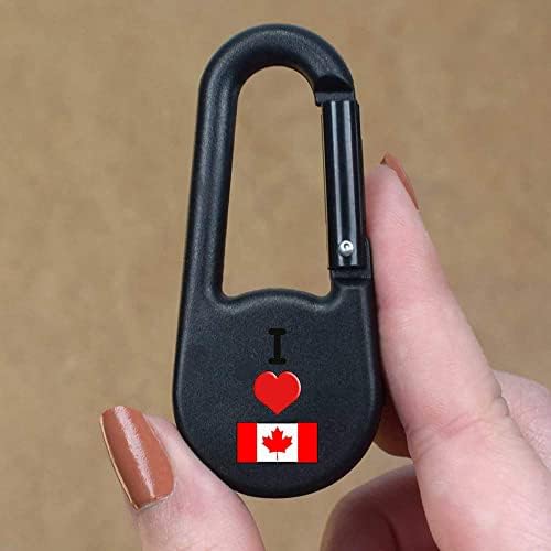 Azeeda 'I Love Canada' Compass Keyring