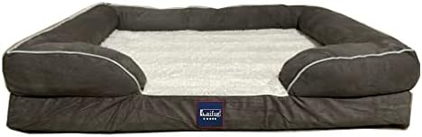 Toytexx Bosta de 3 pillow Memória ortopédica Sofá de cama de cachorro grande com revestimento impermeável e tampa lavável removível - 38 x 30 x 10 polegadas