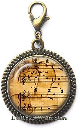 Felha de partitura Pull, fecho de lagosta musical, brindes de arte de música, joias de música, presente de professora de música, amante