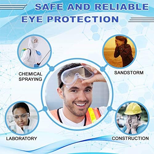 Vakker Segurança Goggles FDA Registrado, Z87.1 óculos de segurança Os óculos de proteção para proteção ocular se encaixam sobre