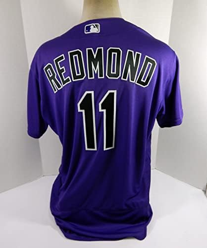 2022 Colorado Rockies Mike Redmond 11 Jogo emitido Purple Jersey 48 893 - Jogo usado MLB Jerseys