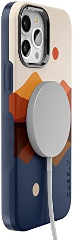 Casa do iPhone 14 Pro Max Case | Opostos atraem | Caixa de montanha colorida diurna e noturna | Compatível com Magsafe