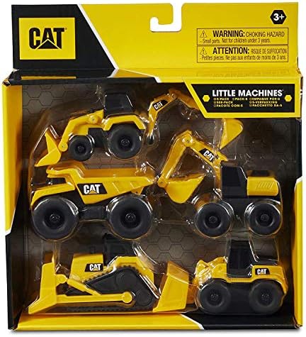 Caterpillar Cat Mini Machine Construction Truck Toy Cars Conjunto de 5, caminhão basculante, escavadeira, carregador de rodas,