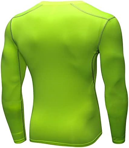 Camisas de compressão atlética masculinas de manga comprida camisetas de ginástica de ginástica de esportes leves de camiseta de base