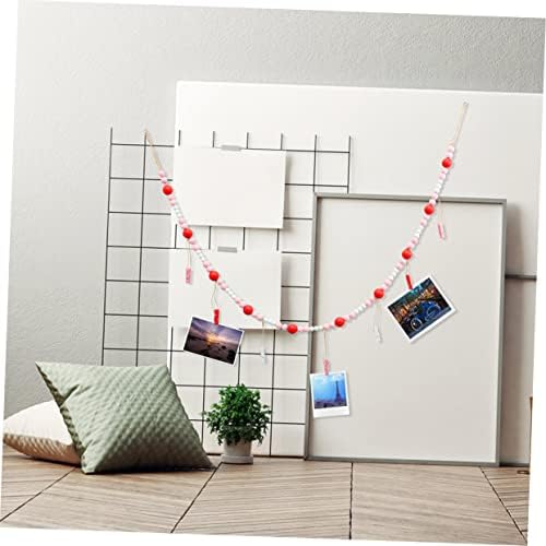 Besportble 2pcs barbante pendurado na foto de armazenamento de fotos cabides de guirlanda para decorar a decoração de casa