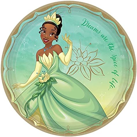 Placas de papel redondos da princesa da Princesa da Disney da AMSNEY - 9 | Pacote multicolor |