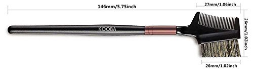 Brush de sobrancelha de Kooba e pente de cílios, escova de fundação portátil de maquiagem em pó, ferramenta de cosmética de