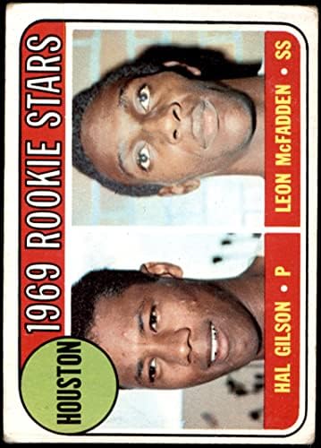 1969 Topps 156 Astros Rookies Hal Gilson/Leon McFadden Houston Astros autentic Astros