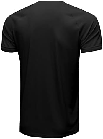 Camisetas de verão ubst para masculino, manga curta botão frontal de ginástica de ginástica de ginástica academia casual henley t camisetas
