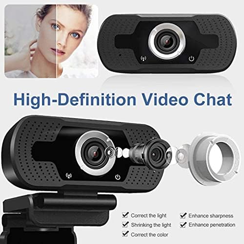Zhuhw Webcam 1080p Câmera Web completa com microfone Web Cam 1080p para laptop para computador desktop