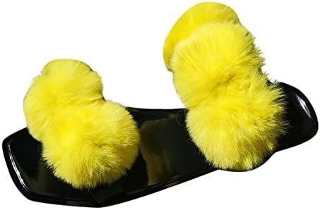 Flippers para mulheres interiores da primavera externa Summer Plush planície larga larga aberta de pé respirável chinelos