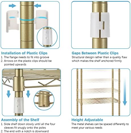 Vipek L40 Rack de vestuário em forma de roupas de roupas de roupas para o canto, rack de roupas portátil de roupas de metal resistente rack de armário para pendurar roupas, 53,75 l x 38 w x 76,4 h, ouro